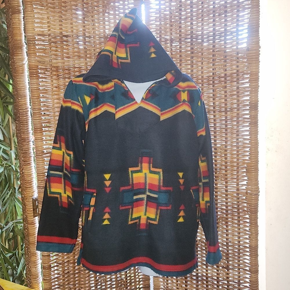 El Paso Saddle Blanket Co. Aztec Fleece Pullover M